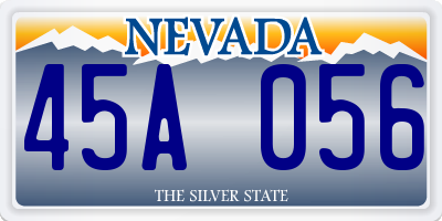 NV license plate 45A056