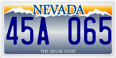 NV license plate 45A065