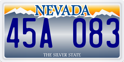 NV license plate 45A083