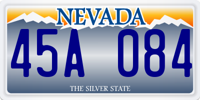 NV license plate 45A084