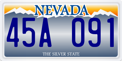 NV license plate 45A091