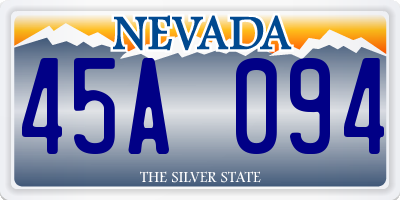 NV license plate 45A094
