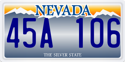 NV license plate 45A106