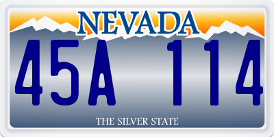 NV license plate 45A114