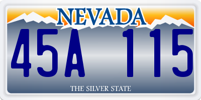 NV license plate 45A115