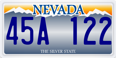 NV license plate 45A122