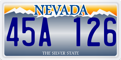 NV license plate 45A126