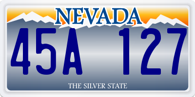 NV license plate 45A127