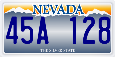 NV license plate 45A128