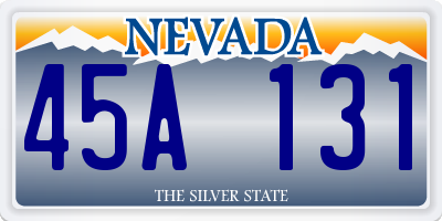 NV license plate 45A131