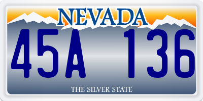 NV license plate 45A136