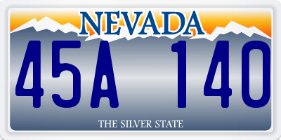 NV license plate 45A140