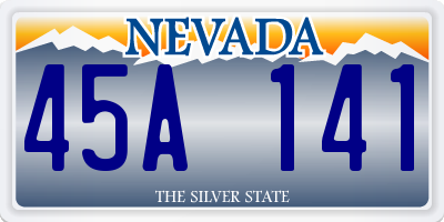 NV license plate 45A141