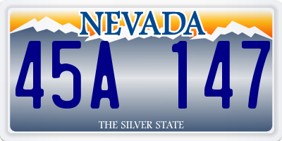 NV license plate 45A147