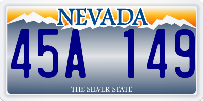 NV license plate 45A149