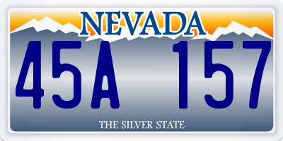 NV license plate 45A157