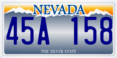 NV license plate 45A158