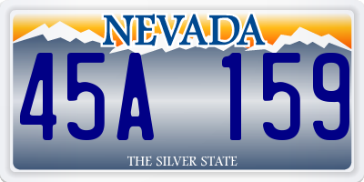NV license plate 45A159