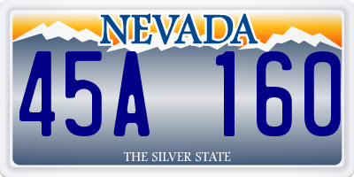 NV license plate 45A160