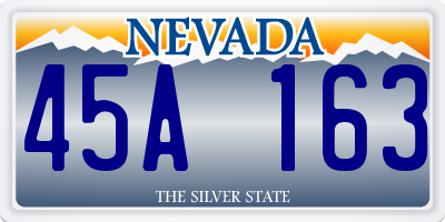 NV license plate 45A163