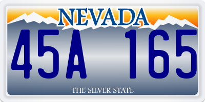 NV license plate 45A165