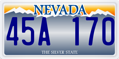 NV license plate 45A170