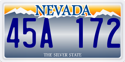 NV license plate 45A172