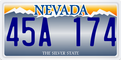 NV license plate 45A174