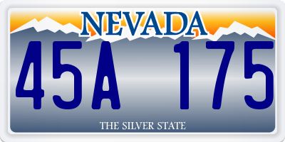 NV license plate 45A175