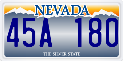 NV license plate 45A180