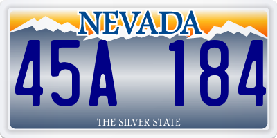 NV license plate 45A184