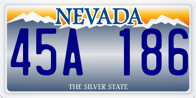 NV license plate 45A186