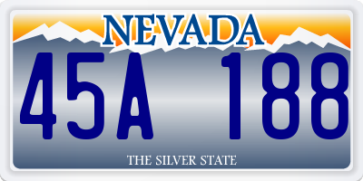 NV license plate 45A188