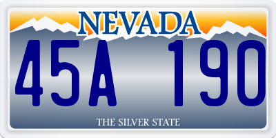 NV license plate 45A190