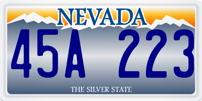 NV license plate 45A223