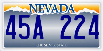 NV license plate 45A224