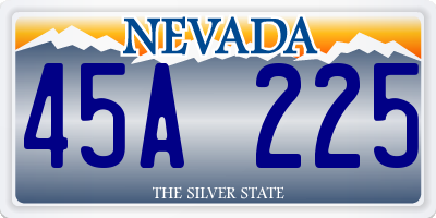 NV license plate 45A225