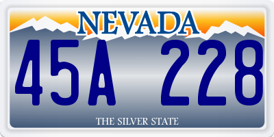 NV license plate 45A228