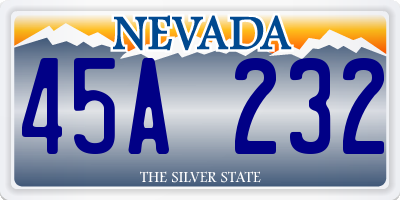 NV license plate 45A232