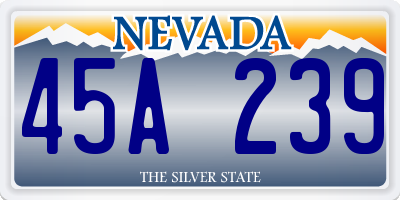 NV license plate 45A239