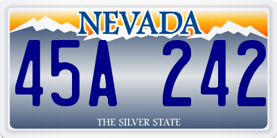 NV license plate 45A242