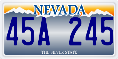 NV license plate 45A245