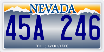 NV license plate 45A246