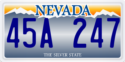 NV license plate 45A247