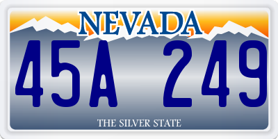 NV license plate 45A249