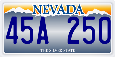 NV license plate 45A250