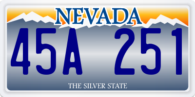 NV license plate 45A251