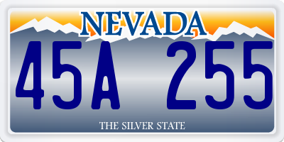 NV license plate 45A255