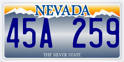 NV license plate 45A259