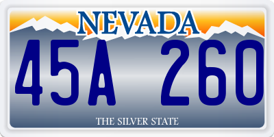 NV license plate 45A260